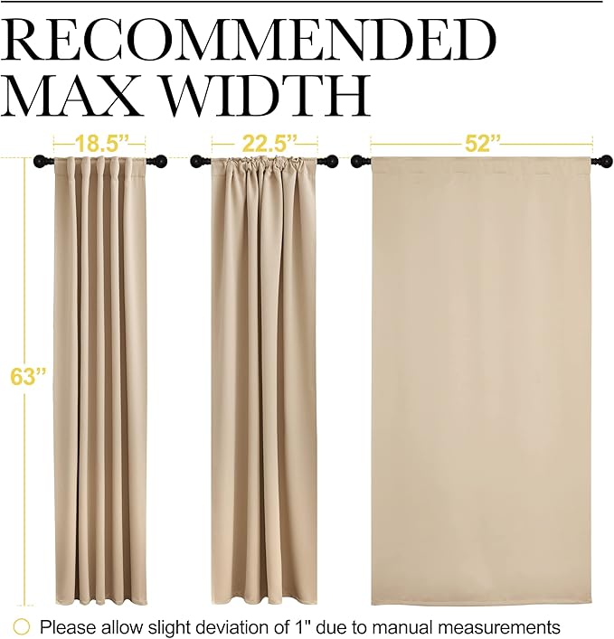 NICETOWN Window Treatment Curtains Room Darkening Drapes - Image 8