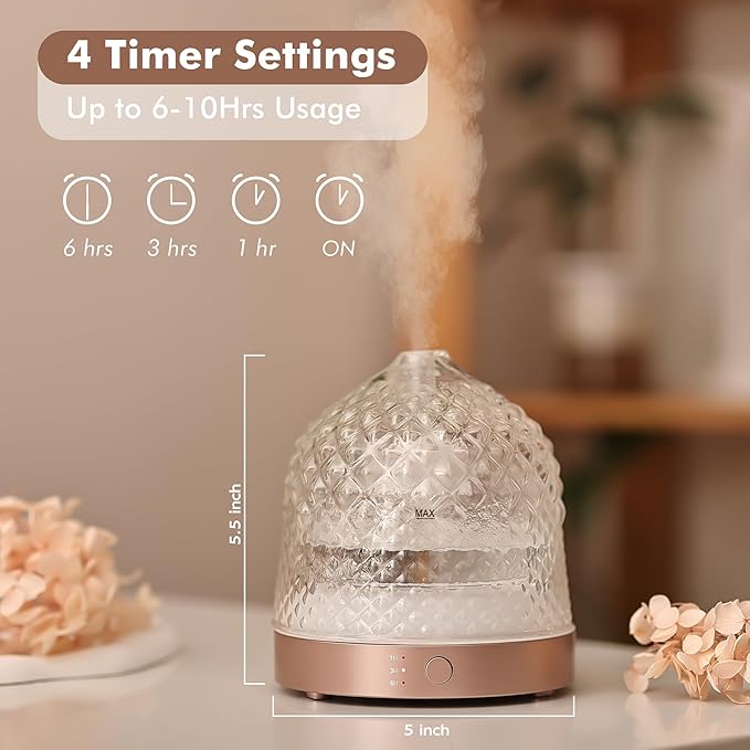 200ml Glass Reservoir Essential Oil Diffuser - Image 3