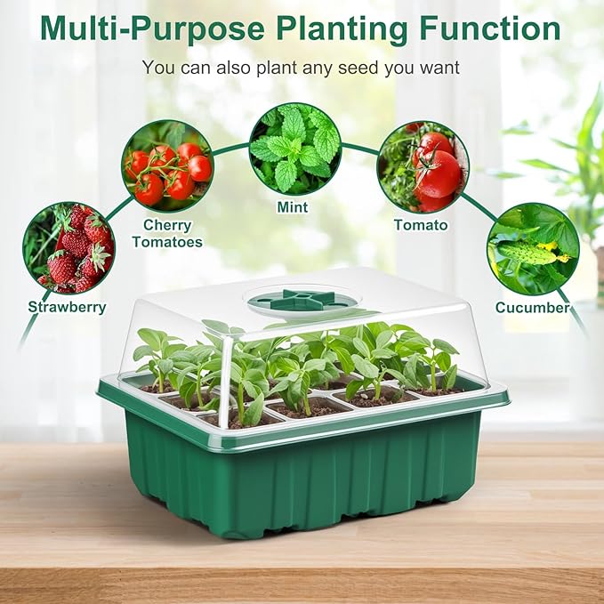 10 Pcks Seed Starter Tray 120 Cells Seed Starter Kit - Image 2
