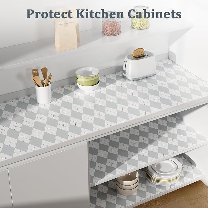 Shelf Liner for Kitchen Cabinets 24" x 360" Non-Adhesive Non-Slip Drawer Liners - Image 5