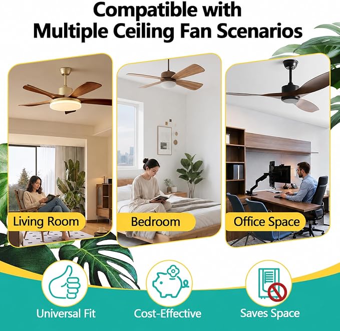 10 Pack Ceiling Fan Filters for Blades, Fan Air Purifier Pads - Image 7