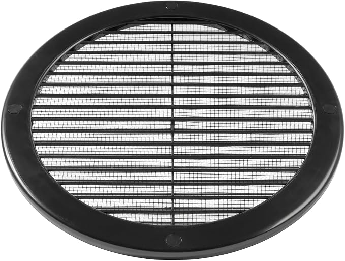 100-Pack 8" Round Air Vent Cover – Black Plastic Soffit Air Vent Deflector - Image 8