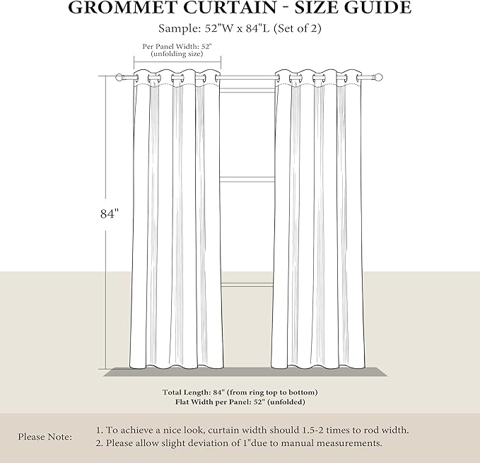 NICETOWN Aqua Blue Curtain Panels 63 inch Long - Image 7