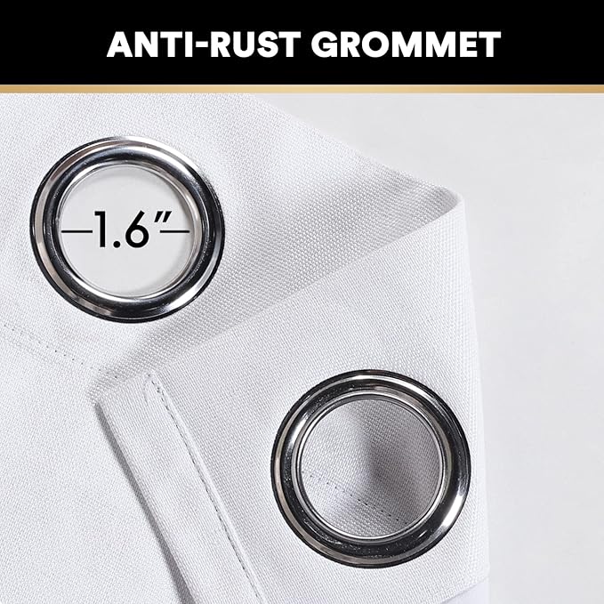 PrinceDeco Blackout Curtains 84 inch Length 2 Panels Set 100% Blackout Curtains - Image 6