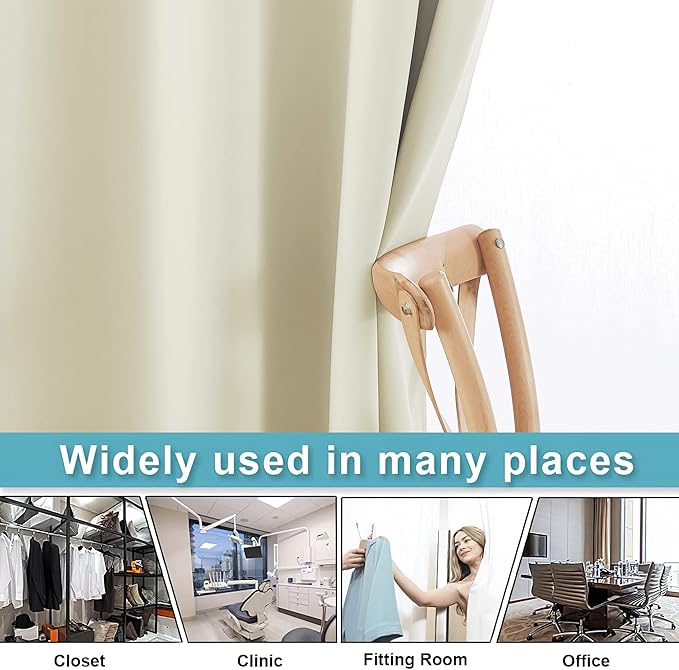 RYB HOME Blackout Divider Curtains - Image 3