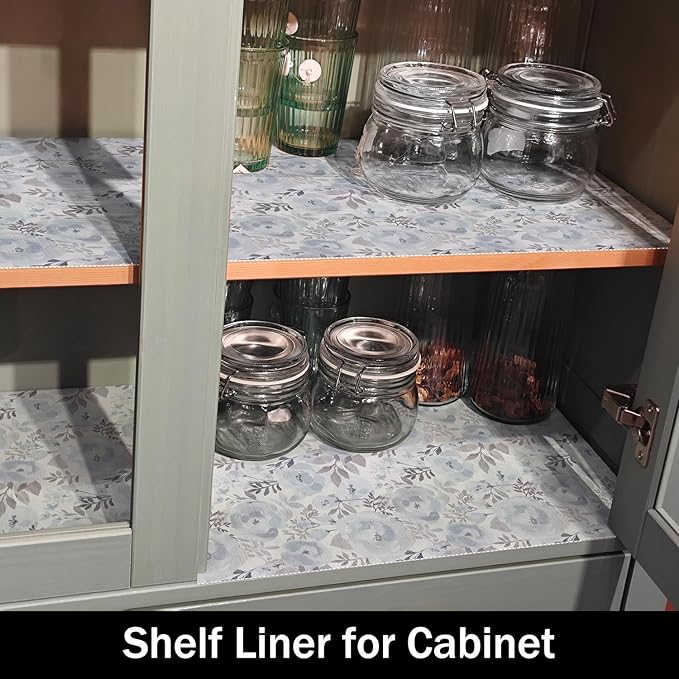 Blue Peony Shelf and Drawer Liner - Image 7