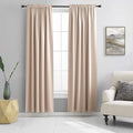 DONREN Warm Taupe Window Treatment Thermal Insulated Rod Pocket Blackout by DONREN