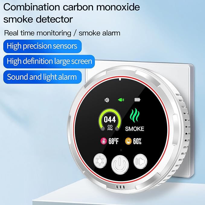 4-in-1 Ring Plug in Smoke & Carbon Monoxide Detectors Combination Built-in - Image 3