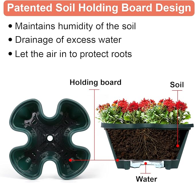 GameXcel Vertical Planter 6 Tier Stackable Planters Garden Planters Strawberry - Image 3