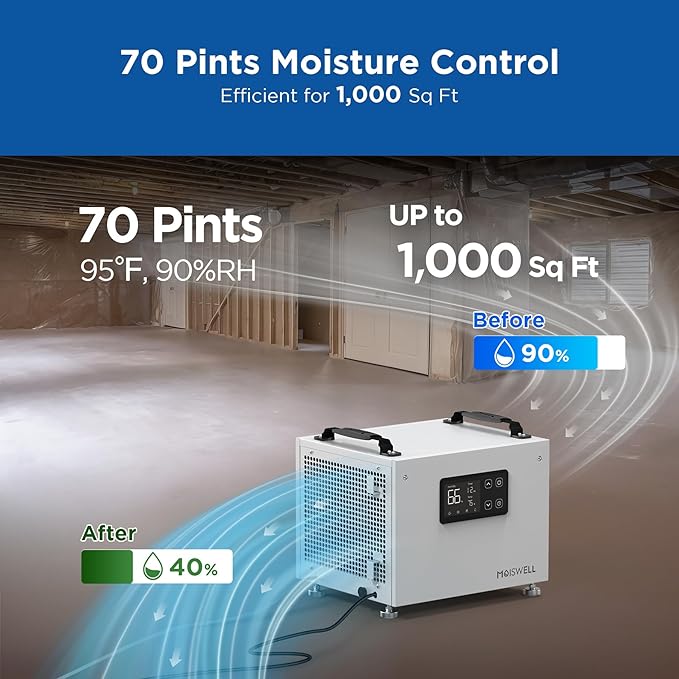 70 Pints Commercial Dehumidifier - Image 3