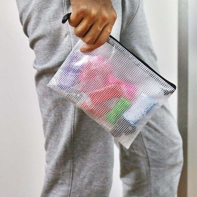 Oaimyy-A6, Mesh Zipper Pouch Document Folders Bag Plastic Zip File Folders - Image 6