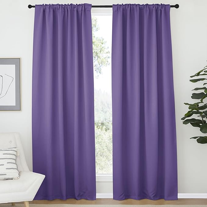 NICETOWN Bedroom Blackout Draperies and Window Treatment- 52 Width X 72 Length - Image 2