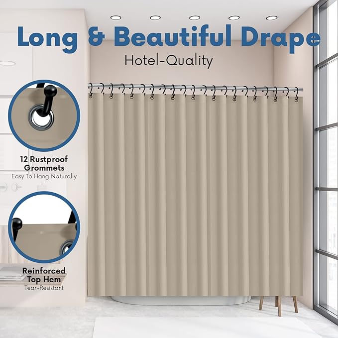 Premium Shower Curtain Liner, 6G PEVA Shower Curtain - Image 3
