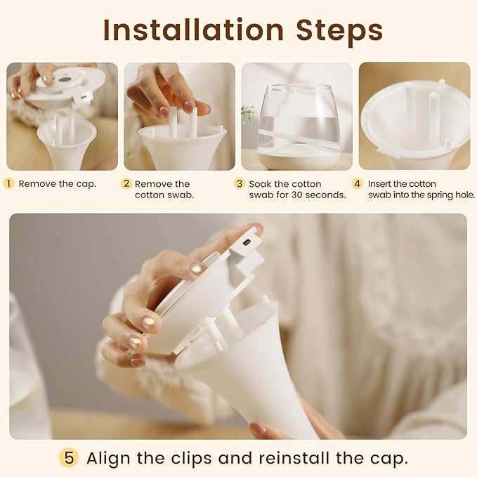 Humidifiers for Bedroom, 3 L Cool Mist Top-Fill 40H Super Long Time, 23dB Quiet - Image 8