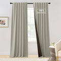 NICETOWN Sand Chenille Velvet Curtains 90 inches Long, Privacy Luxury Rod by NICETOWN