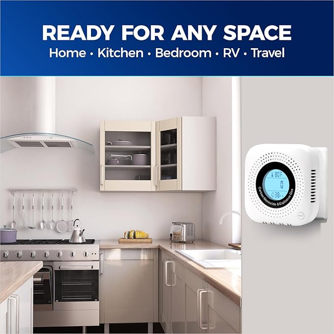 Plug-in Carbon Monoxide & Natural Gas Leak Detector, 4-in-1 CO, Propane Alarm - Image 6