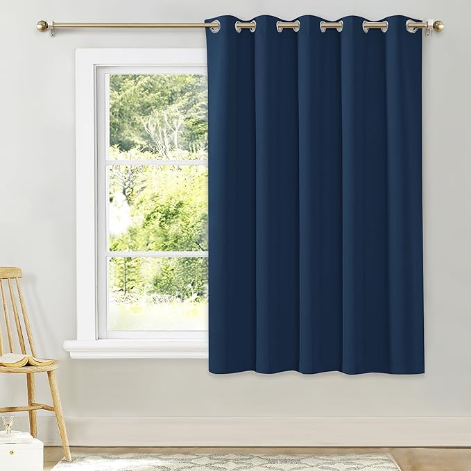NICETOWN Bedroom Window Blackout Curtain Panel, Moroccan Blue, 1 Panel by NICETOWN