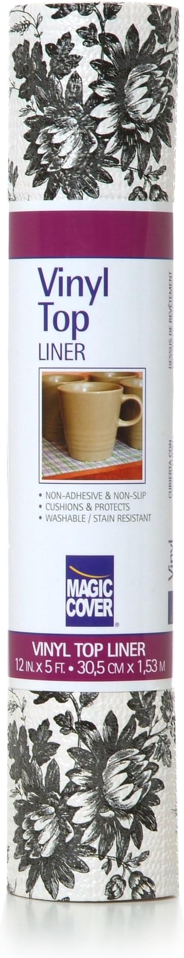 Magic Cover Non-Adhesive Vinyl Counter Top, Shelf Liner by Magic+Cover