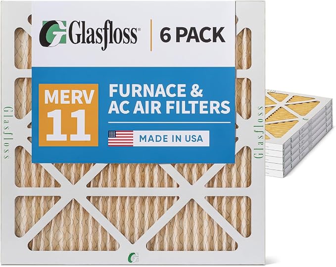 Glasfloss 20x22x1 MERV 11 AC & Furnace Air Filters. Box of 6. Actual Size: - Image 5