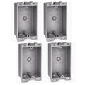 Plastic Electrical Box, Shallow Remodel Box, 8 Cubic Inch Grey Outlet Box by AirmontProducts