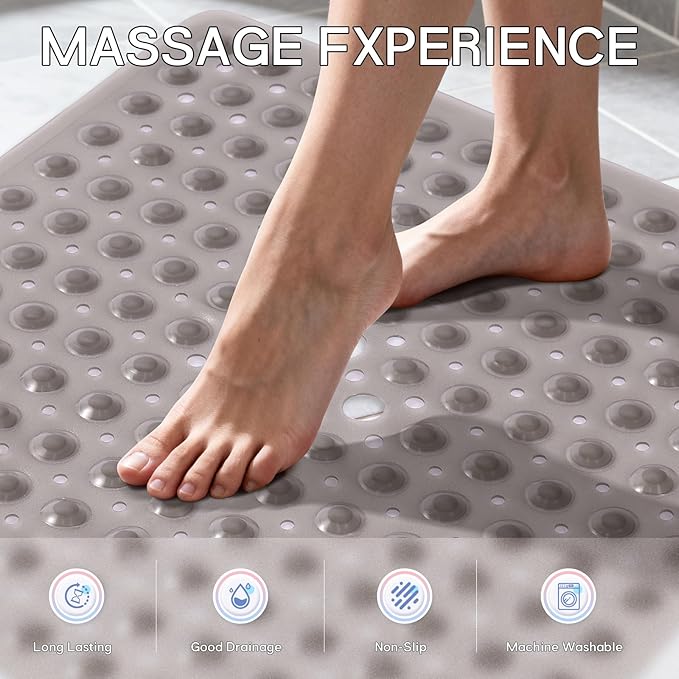 Anti-Slip Bathtub Shower mat, 20.8×20.8（Approximately 53×53cm） inch Soft - Image 5