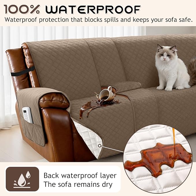 Arfntevss Waterproof Recliner Sectional Couch Covers - Image 2