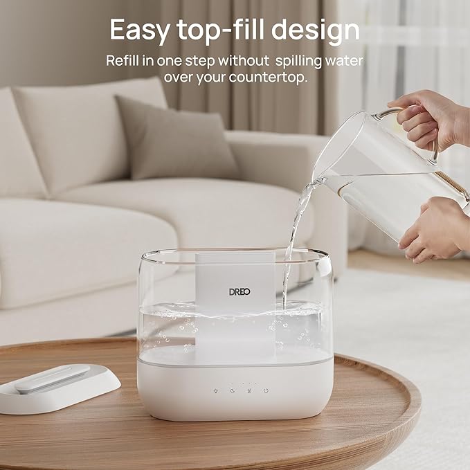 Dreo Humidifiers for Bedroom, 4L Top Fill for Large Room, 36H Runtime, 28 dB - Image 6