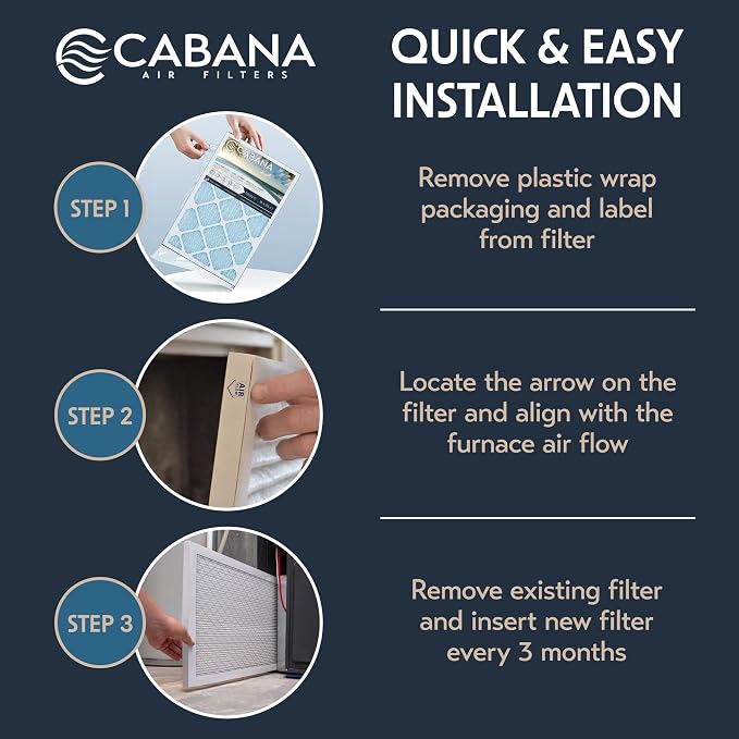 Cabana Filters 6-Pack 16x25x1 MERV 11 AC Furnace Air Filter - Image 3