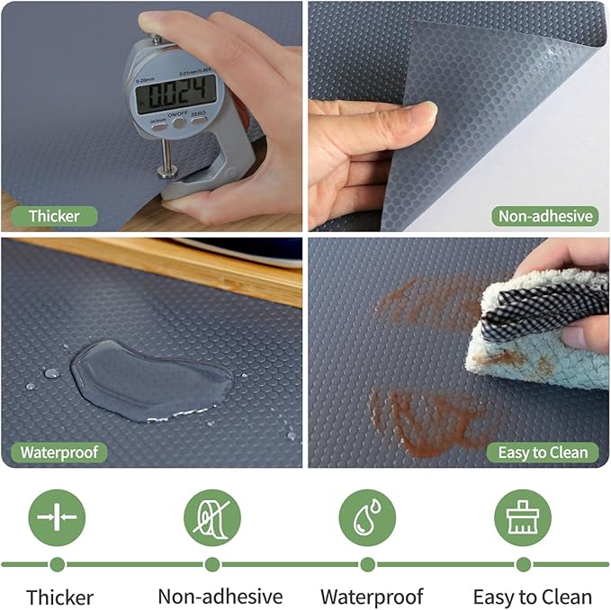 Shelf Liners 12 inch x 20 ft Kitchen Cabinets Liner Non-Stick Drawer Mats EVA - Image 2