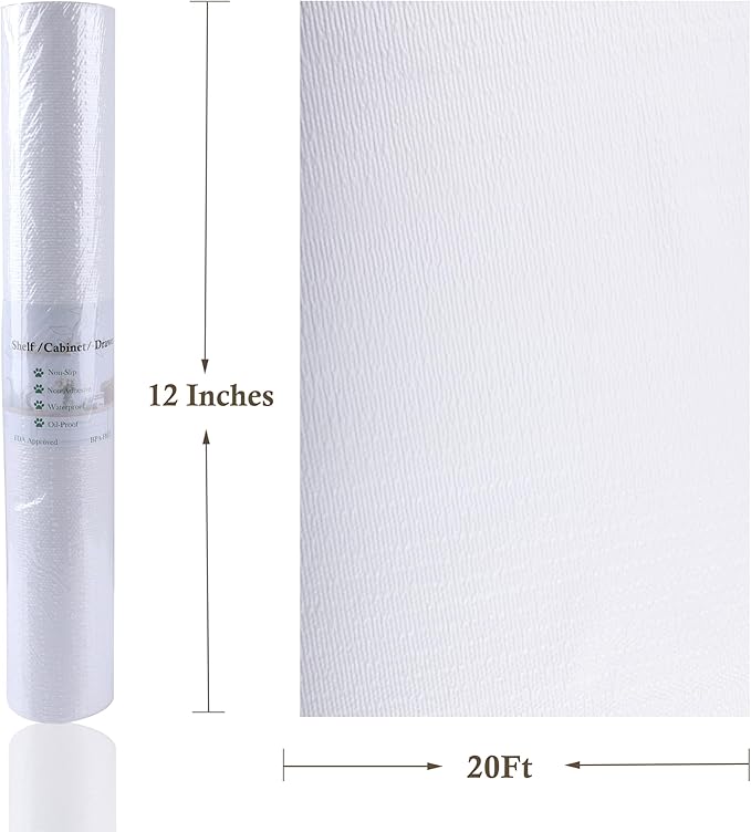 Shelf Liner for Kitchen Cabinets 12 Inch Wide X 20 Ft Non-Adhesive Drawer Liner - Image 7