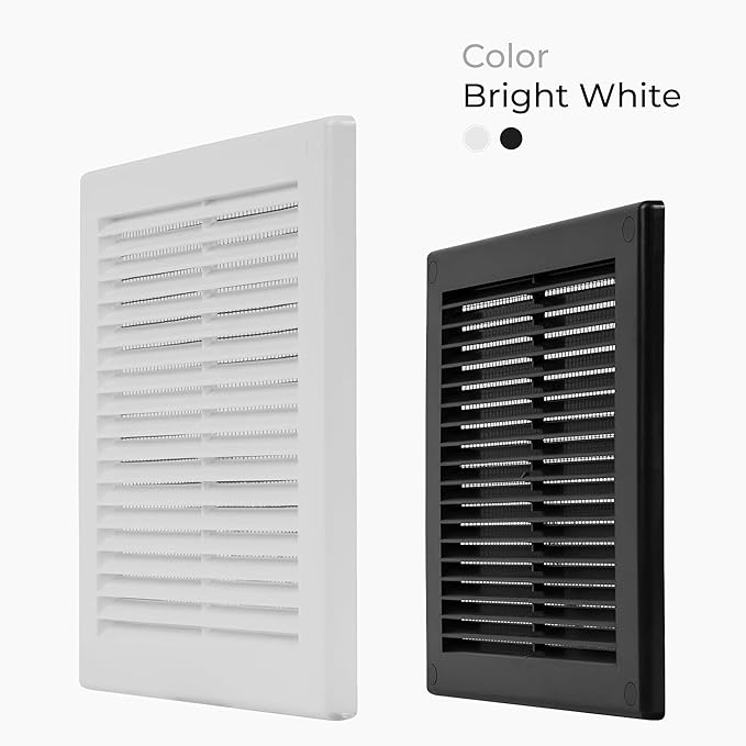 2-Pack 10" x 10" Square Air Vent Cover – White Plastic Vent Deflector - Image 2