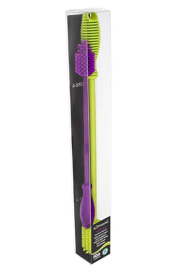 A-Brush Silicone Bottle Cleaner Brush, 2 Piece Set, Long Handle - Image 9