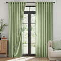 MIULEE Sage Green Thermal Insulated Curtains 63 Inch Long 2 Panels Set by MIULEE