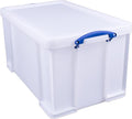 Really Useful Plastic Storage Box 84 Litre White Strong by ReallyUsefulBox