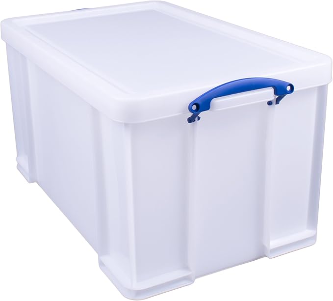 Really Useful Plastic Storage Box 84 Litre White Strong by ReallyUsefulBox