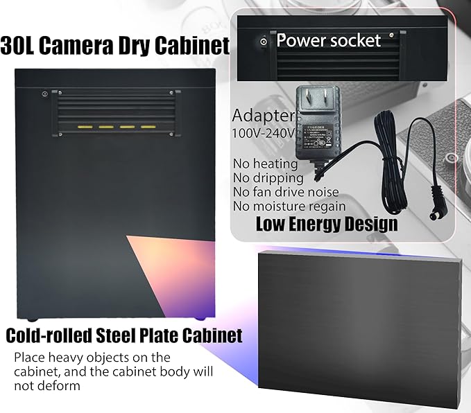 Modern 30L Camera Storage Box, Electronic Dry Cabinet, Digital Control - Image 7