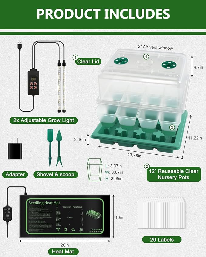 joyhalo 12 Cell Seed Starter Kit - Image 5