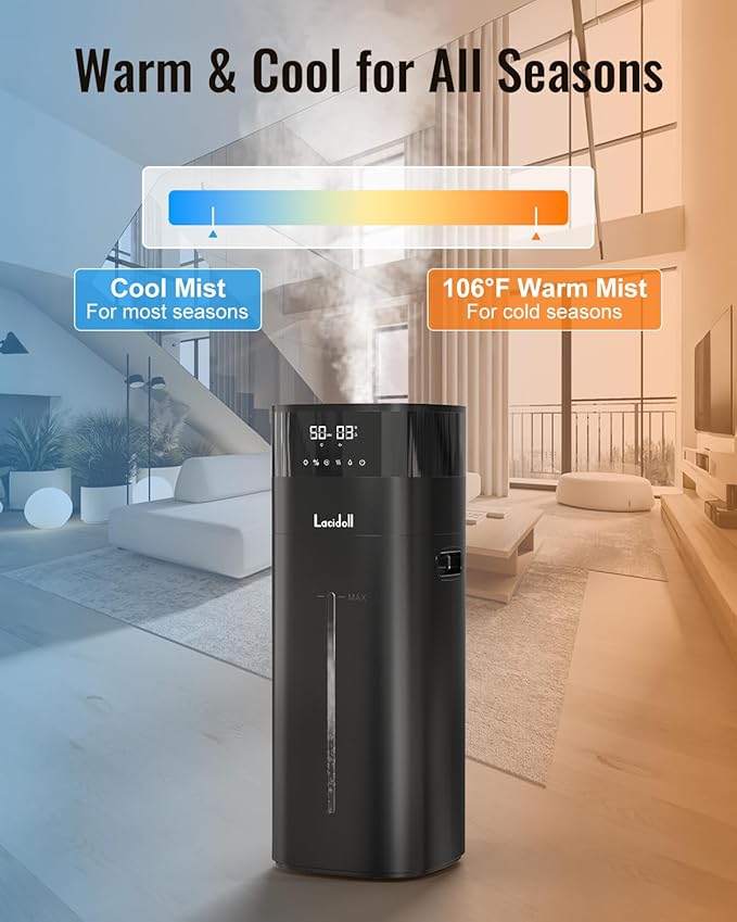 Cool and Warm Mist Humidifier Large Room, 5.3Gal/20L Humidifiers - Image 3