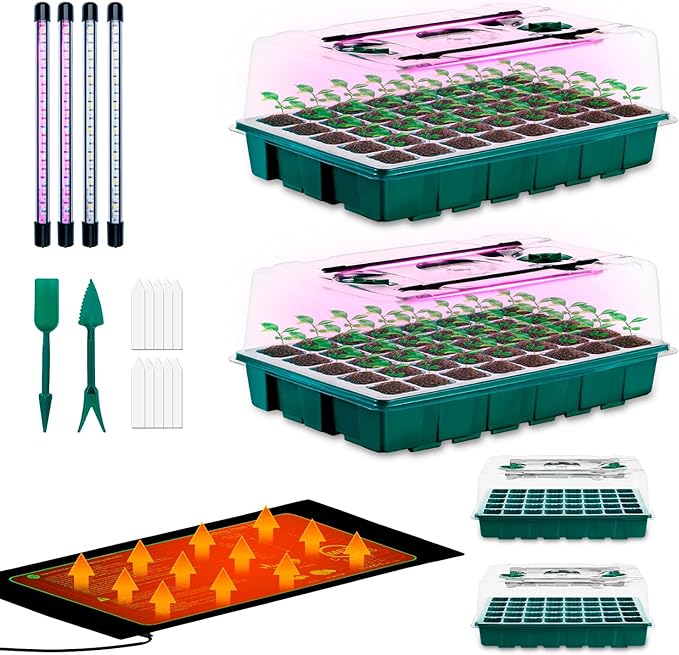 Seed Starter 4 Pack 160-Cell Tray by HUGBOW