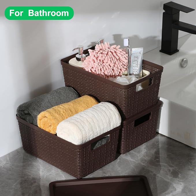 6 Pack Plastic Storage Baskets - Image 6
