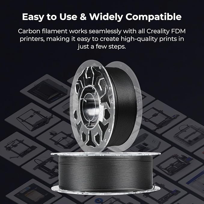 Creality PLA Filament 1.75mm Carbon-Black, 3D Printer Filament 1kg Spool - Image 6