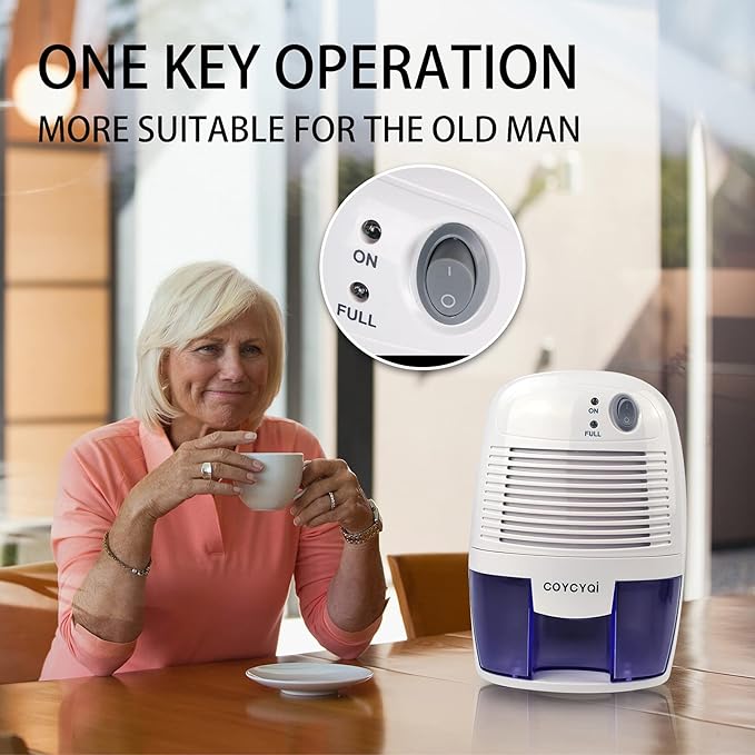 Small Dehumidifier, 12V3A adapter，1200 Cubic Feet Portable Mini Dehumidifier - Image 5