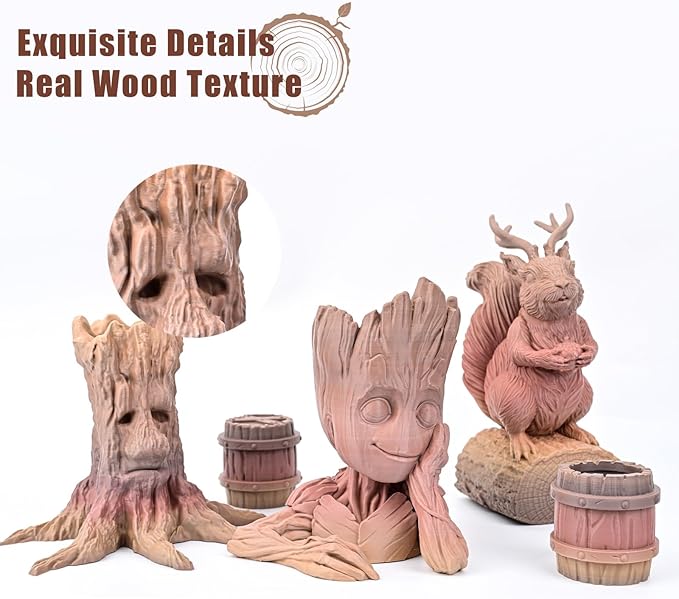 OVV3D PLA Filament Wood PLA, 3D Printer Filament Gradient Multicolor Wood PLA - Image 3