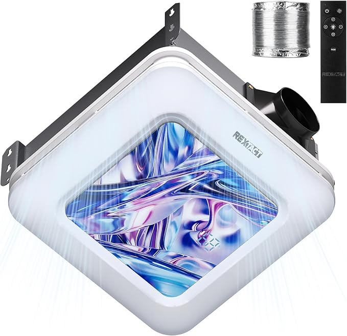 Bathroom Fan with Humidity Sensor, 230 CFM 1.0 Sone Bathroom Exhaust Fan with by RexTact