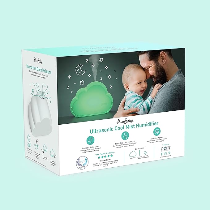 Pure Enrichment PureBaby Cloud Ultrasonic Cool Mist Humidifier Quiet Variable - Image 8