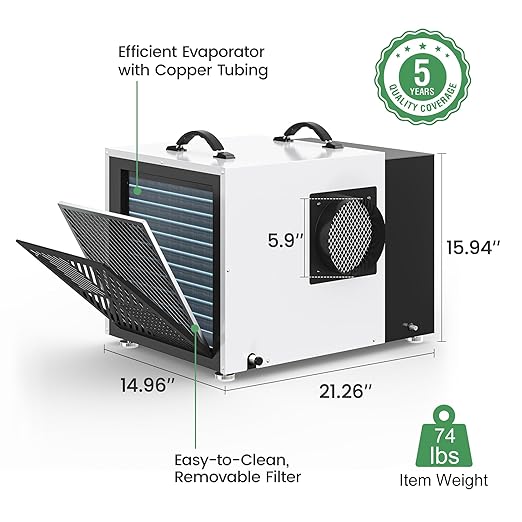 Waykar 158 Pint Commercial Dehumidifier - Image 8