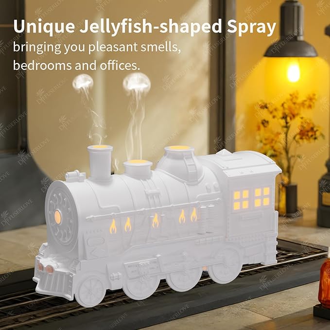 Diffuserlove Essential Oil Diffuser 300ML Train Cool Mist Humidifier Quiet - Image 2