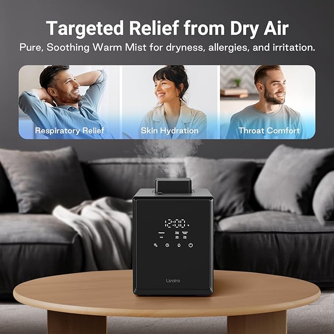 Stainless Steel Humidifier, 3L Warm Mist Humidifier, Easy Clean - Image 4