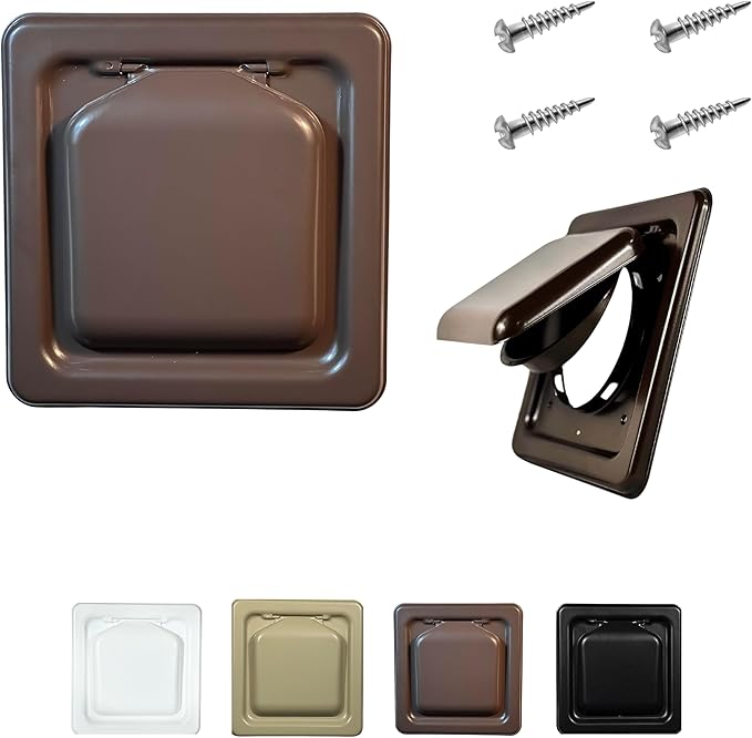 NO-PEST VENT MetalGuard, Dual Door Dryer Vent Cover Outdoor 4 Inch, by No-PestVent
