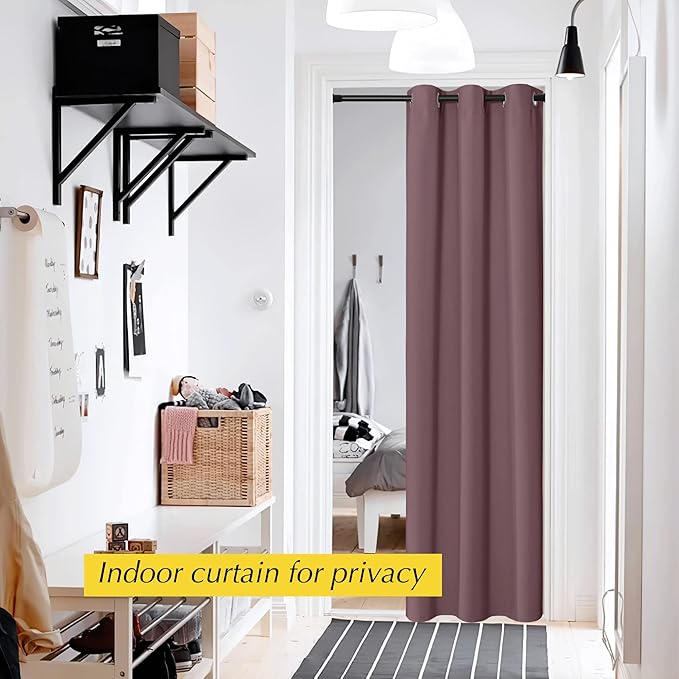 NICETOWN Heat Blocking Blackout Thermal Insulated Door Curtain, Privacy Room - Image 2